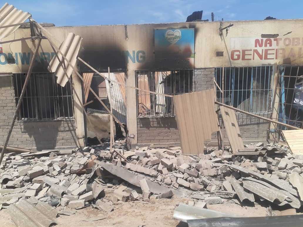 Groceries, hardware items worth thousands destroye...