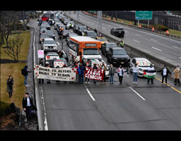 Pro-Palestinian Protesters Block Airport Access Ro...