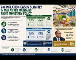 ZiG Inflation Eases Slightly in May