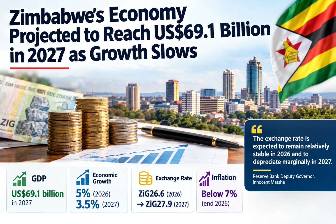  Zimbabwe’s Economy Set to Reach US$69.1 Billion in 2027 as Growth Slows